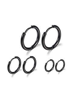 Surgical Stainless Steel Hoop Earrings 8mm/10mm/12mm Small Huggie Hoop Earrings for Women and Men