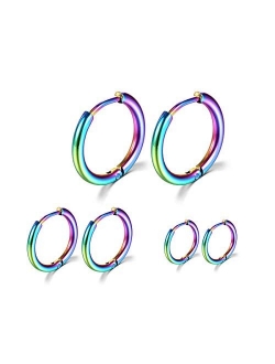 Surgical Stainless Steel Hoop Earrings 8mm/10mm/12mm Small Huggie Hoop Earrings for Women and Men