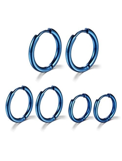 Surgical Stainless Steel Hoop Earrings 8mm/10mm/12mm Small Huggie Hoop Earrings for Women and Men