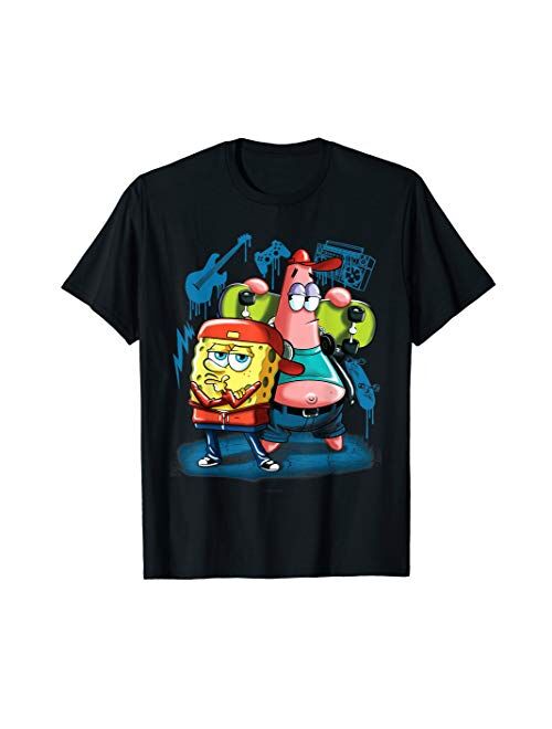 Buy Punk Rock Spongebob With Patrick Star T-Shirt online | Topofstyle