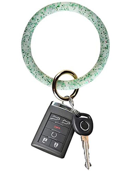 Lateefah Wristlet Keychain Bracelet Keyring Bangle Key Ring Round Key Chain for Women Girls