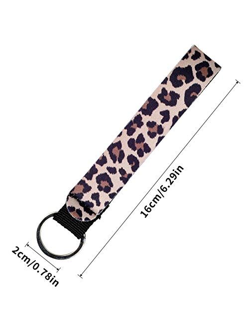 6 Pack Neoprene Wristlet Keychain Lanyard, Hand Wrist Lanyard Keychain for Girls/Women