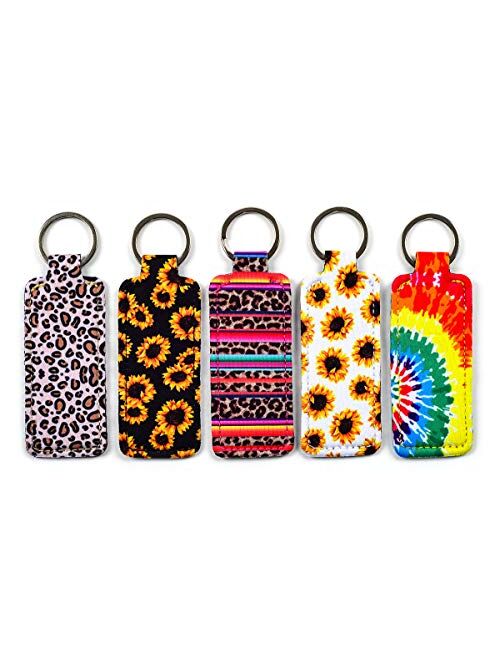 6 Pack Neoprene Wristlet Keychain Lanyard, Hand Wrist Lanyard Keychain for Girls/Women