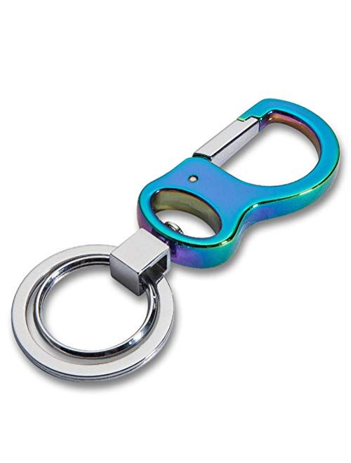 Olivery Stainless Steel Keychain, Heavy Duty Car Key Chain with 2 Rings in Gift Box.The Perfect Combination of Luxury, Power & Elegance - Will Never Rust, Bend or Break! 