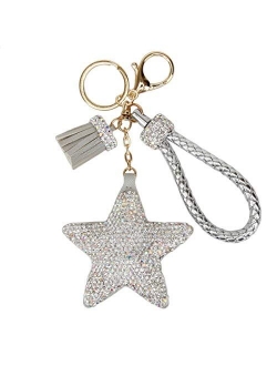 Fawziya Crystals Tassel Star Women's Keyrings & Keychains