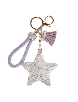 Fawziya Crystals Tassel Star Women's Keyrings & Keychains