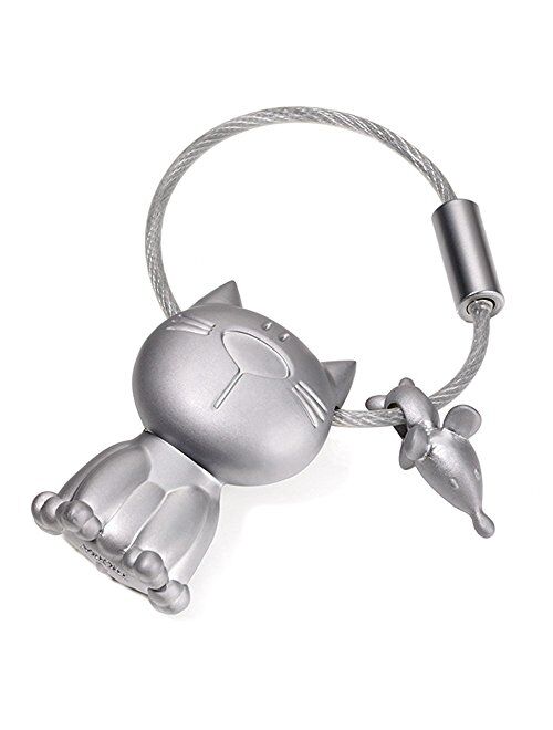 Troika Horseshoe Cat Keychain