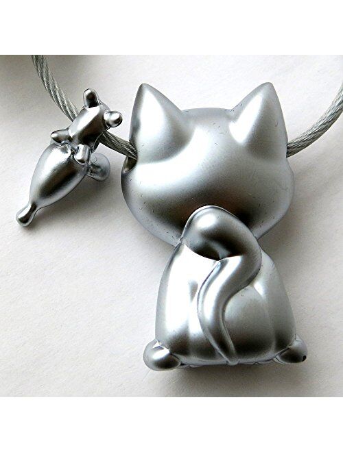 Troika Horseshoe Cat Keychain