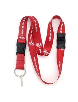 Buttonsmith Patriotic Lanyard - Premium with Buckle, Breakaway and Wristlet - Made in The USA