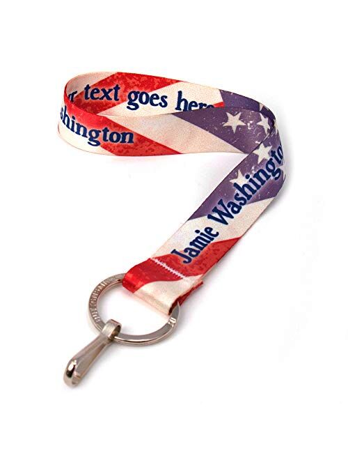 Buttonsmith Patriotic Lanyard - Premium with Buckle, Breakaway and Wristlet - Made in The USA