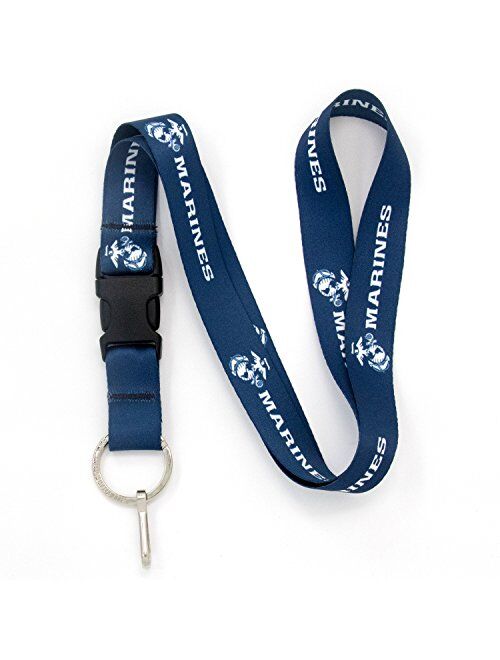 Buttonsmith Patriotic Lanyard - Premium with Buckle, Breakaway and Wristlet - Made in The USA