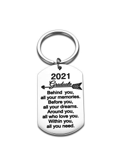 College Student Gifts High School Graduation Keychain Gifts for Daughter Son New Driver Gifts Key Dog Tag Birthday Encouragement Gifts for Teenage Girls Boys Have Fun Cal