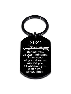 College Student Gifts High School Graduation Keychain Gifts for Daughter Son New Driver Gifts Key Dog Tag Birthday Encouragement Gifts for Teenage Girls Boys Have Fun Cal