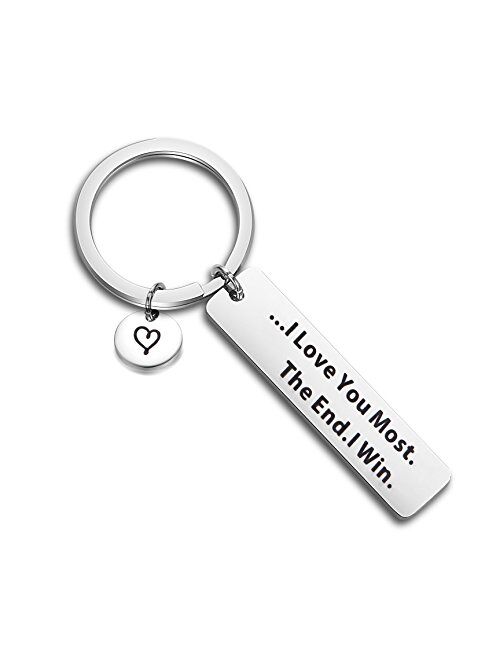 LQRI LQRI I Love You Most The End I Win Keychain Valentines Day Boyfriend Girlfriend