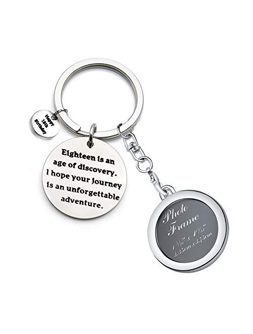 FEELMEM Birthday Gift Happy Birthday Keychain, 10th 12th 13th 16th 30th, Stainless Steel Birthday Key Ring Gift, for Women, Men, Kids, Friends and Family