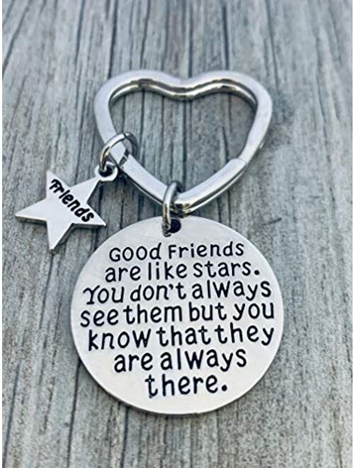 Best Friends Keychain-Good Friends Heart Keychain- Friend Jewelry- Perfect Gift for Friends