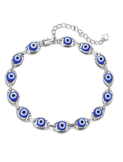 choice of all Evil Eye Ankle Bracelet for Women,Navy Blue Evil Eye Bearfoot Chain Gold Anklets for Girls