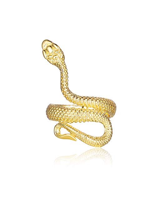 HIIXHC Snake Rings Fashion Animal Rings for Women Snake Ring Vintage Jewelry Rings for Men Adjustable Size