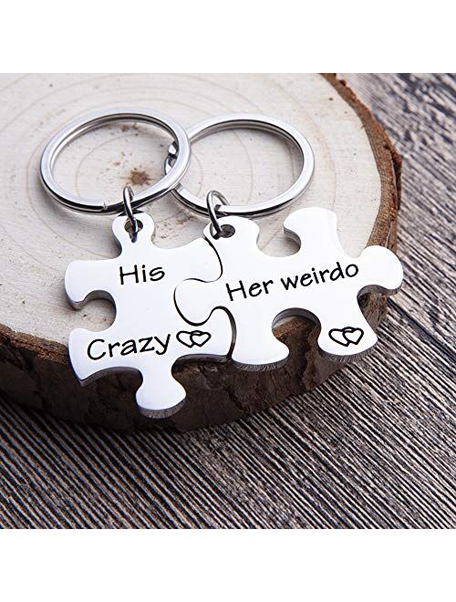 Stocking Stuffers for Women Men Christmas Gifts 2PCS Couple Keychain Gifts  for Him Men Husband to