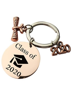 GloryMM 2020 My Story is just Beginning Key Chain Jewelry Charm Keychain Class of Graduation Gift for Her and Him