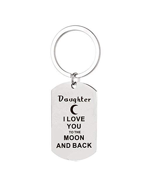 Love Keychain Gift Moon and Back Key Ring for Birthday, Christmas, Thanksgiving