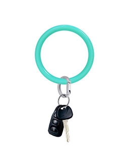 Townshine Bangle Key Ring Wrist Keychain Bracelet Round Silicone Keyring Holder For Women Girls