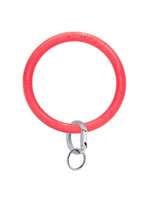 Townshine Bangle Key Ring Wrist Keychain Bracelet Round Silicone Keyring Holder For Women Girls