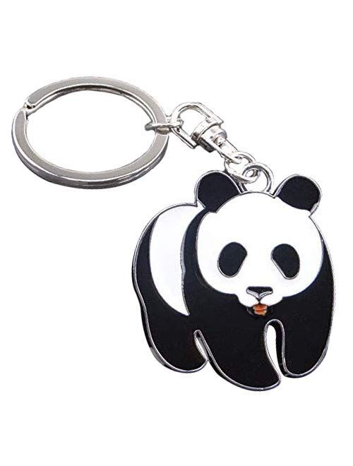 Cute Animal Keychain Silicone Lovely Panda Cartoon Key Rings Pendant for Kid Toy Ornament Souvenirs