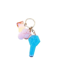 KPOP Bangtan Boys BLACKPINK GOT7 NCT ATEEZ NCT EXO Light Stick Keychain Accessories Key Ring Bag Ornaments