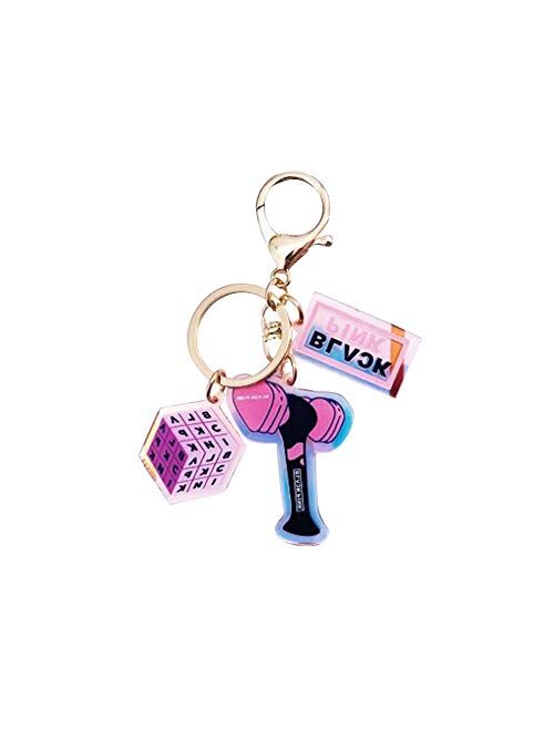 KPOP Bangtan Boys BLACKPINK GOT7 NCT ATEEZ NCT EXO Light Stick Keychain Accessories Key Ring Bag Ornaments