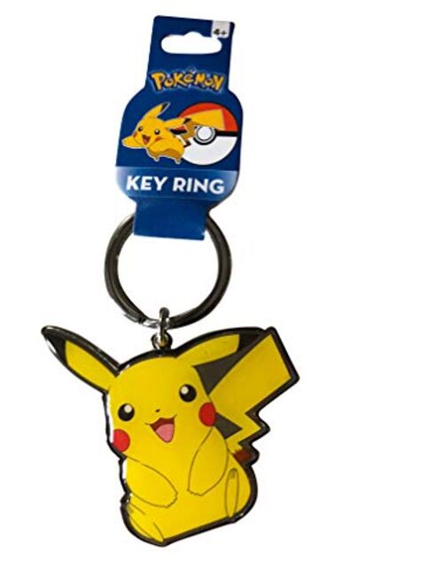 Pokemon Pikachu Metal Key Ring Keychain, Yellow