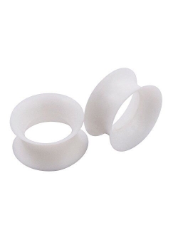 Oyaface 2 PC Extra Soft Silicone Flexible Ear Skin Tunnels Plugs Expanders Gauges Hollow Body Piercing 2G-3/4