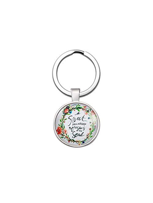 Christian Keychain Religious Bible Verse Gift Jewelry for Women Girls