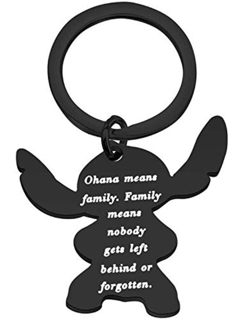 ENSIANTH Ohana Keychain Ohana Means Family Hibiscus Charm Keychain