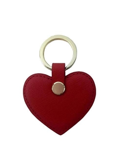 Cute Leather Keychain Heart Shape Leather Key Ring Car Key Holder