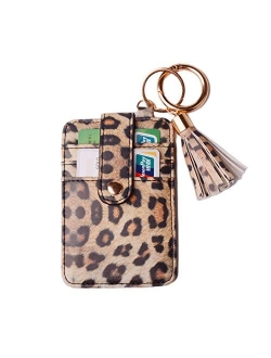 L&N Rainbery Credit Card Keychain Wallet Tassel Key Ring Wallet Light Weight For Women Girls