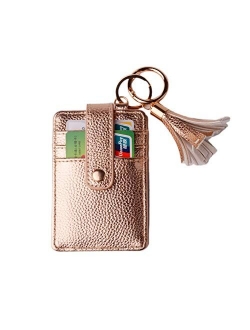 L&N Rainbery Credit Card Keychain Wallet Tassel Key Ring Wallet Light Weight For Women Girls