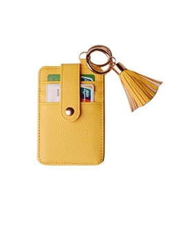 L&N Rainbery Credit Card Keychain Wallet Tassel Key Ring Wallet Light Weight For Women Girls