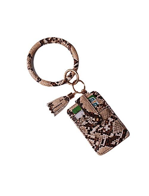 L&N Rainbery Credit Card Keychain Wallet Tassel Key Ring Wallet Light Weight For Women Girls