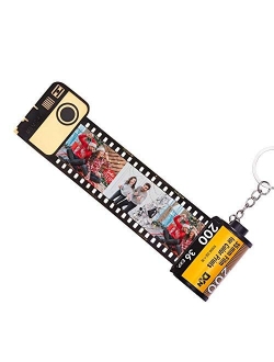 Personalized Keychains with Picture Custom MultiPhoto Camera Film Roll Keychains Personalized Photo Gift for Lovers