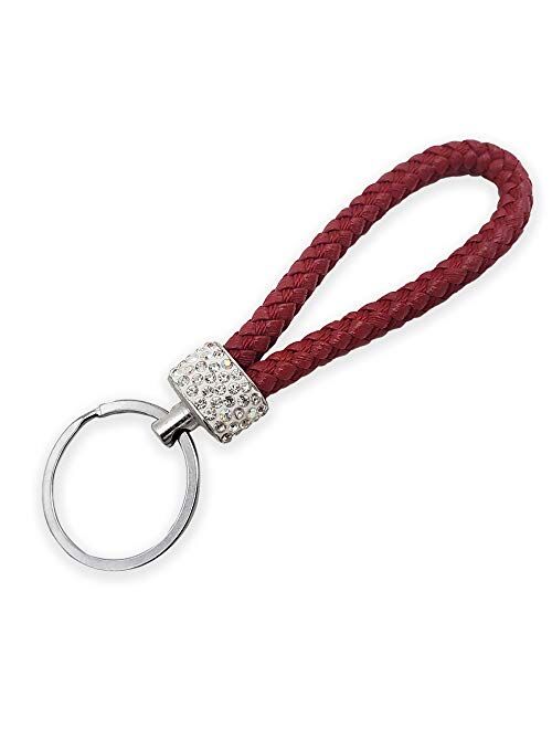 Beaugif Woven Key Chains Wallet Keychain Hand Bag Decoration Key Ring Car Keychains Tag