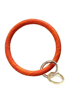 Bangle Key Ring Car Keychain - Silicone Round Key Ring Bracelet,Wristlet Keychains for Women