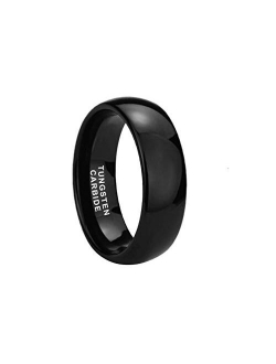 Crownal 2mm 4mm 6mm 8mm 10mm Tungsten Wedding Band Ring Men Women Plain Dome Polished Size Comfort Fit Size 3 To 17