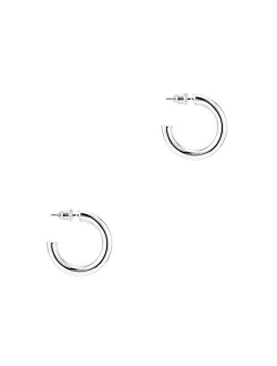 14K Gold Colored Lightweight Chunky Open Hoops | Gold Hoop Earrings for Women