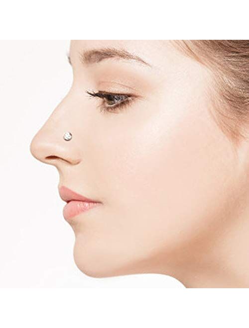 ONESING 38-72 PCS 20G Nose Rings for Women Nose Studs Nose Piercing Jewelry Nose Ring Hoop Screw 316L Stainless Steel for Women Men