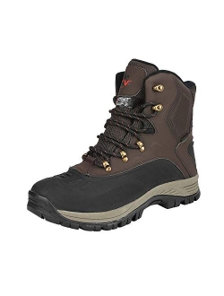 NORTIV 8 Men's Insulated Waterproof Construction Hiking Winter Snow Boots