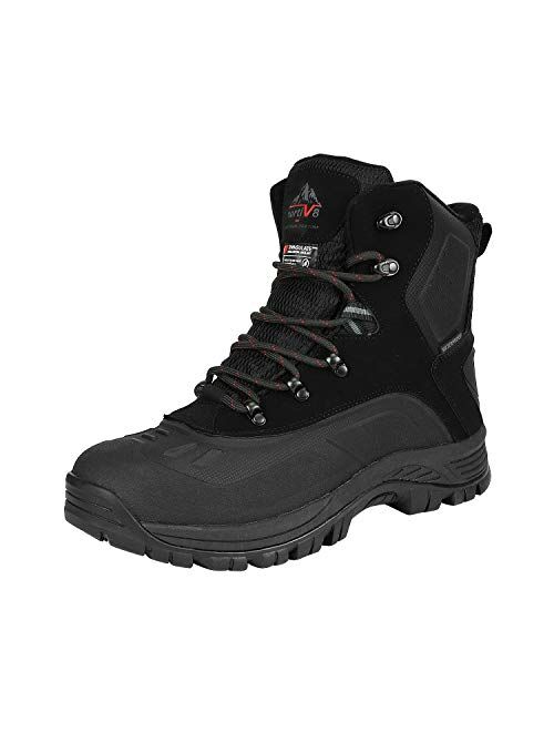 NORTIV 8 Men's Insulated Waterproof Construction Hiking Winter Snow Boots