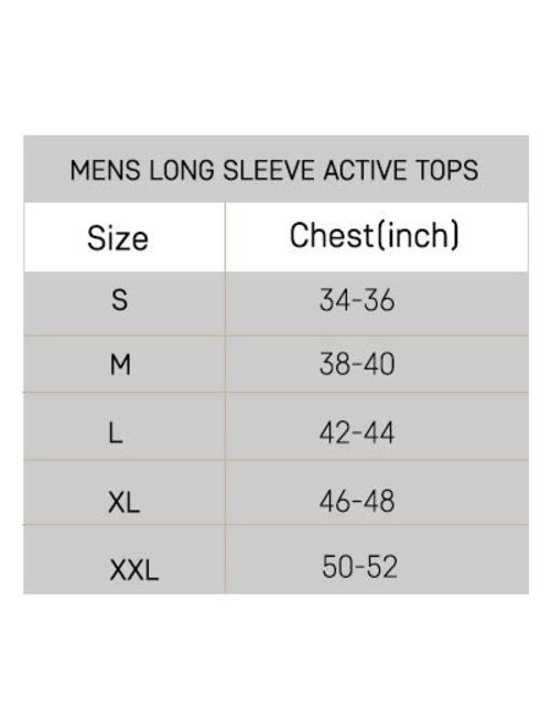 4 Pack: Men's Dry-Fit Moisture Wicking Performance Long Sleeve T-Shirt, UV Sun Protection Outdoor Active Athletic Crew Top