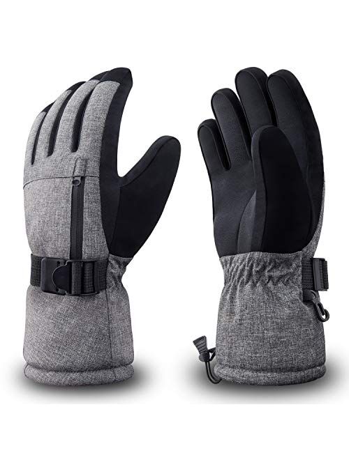 RIVMOUNT Winter Ski Gloves for Men Women,3M Thinsulate Keep Warm Waterproof Gloves for Cold Weather Outside RSG601