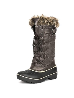 Women's DP Warm Faux Fur Lined Mid Calf Winter Snow Boots